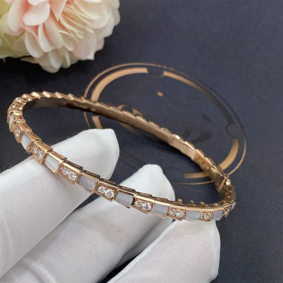 [Charm Aries Jewelry]SERPENTI BRACELET PINK GOLD MOP DIAMOND