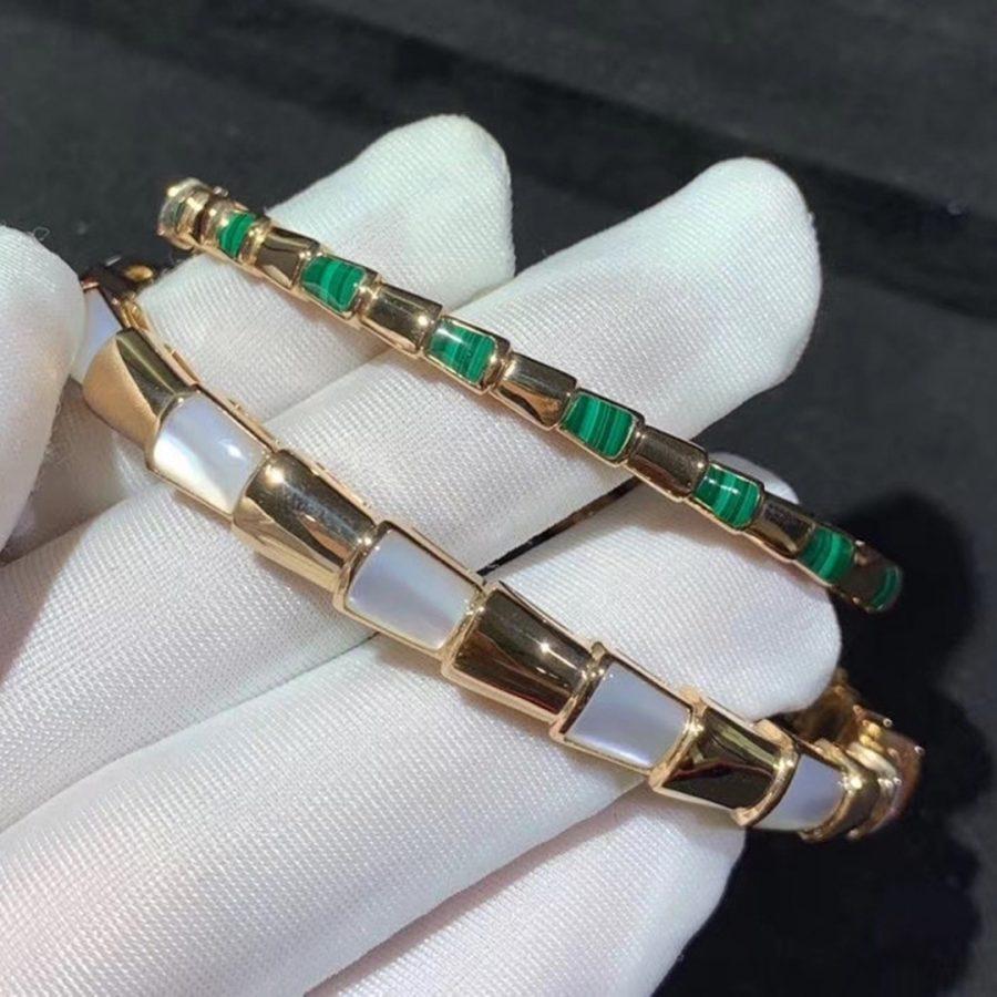 [Charm Aries Jewelry]SERPENTI BRACELET PINK GOLD MOP