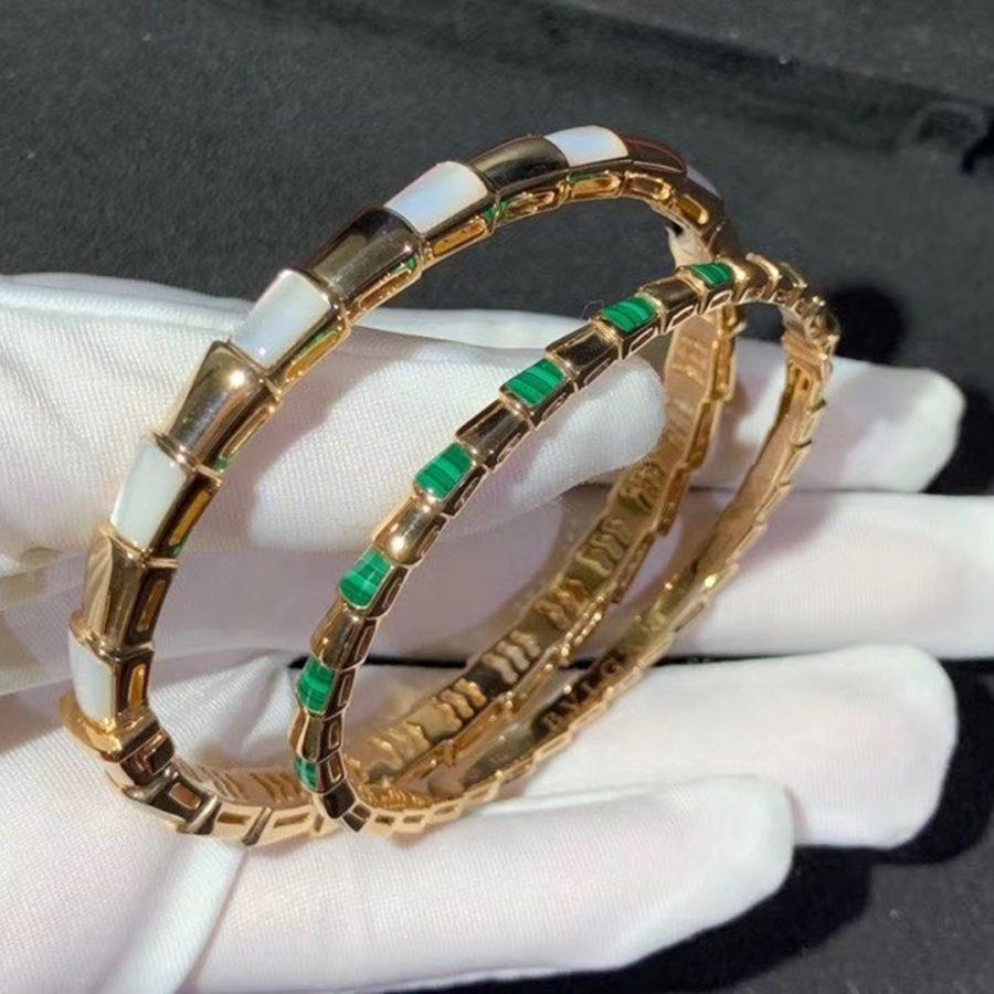[Charm Aries Jewelry]SERPENTI BRACELET PINK GOLD MOP