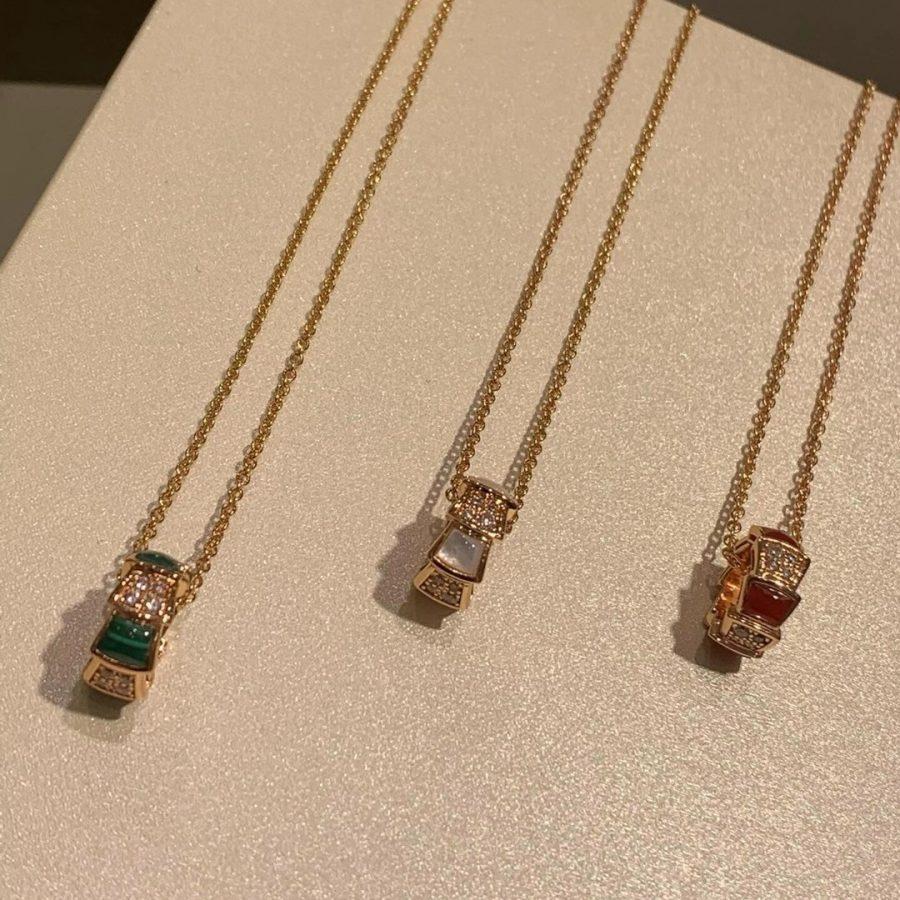 [Charm Aries Jewelry]SERPENTI PEDANT DIAMOND NECKLACE