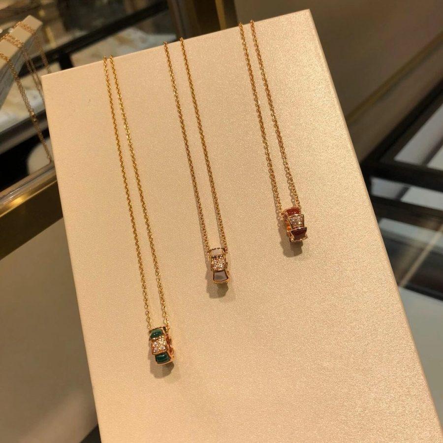 [Charm Aries Jewelry]SERPENTI PEDANT DIAMOND NECKLACE
