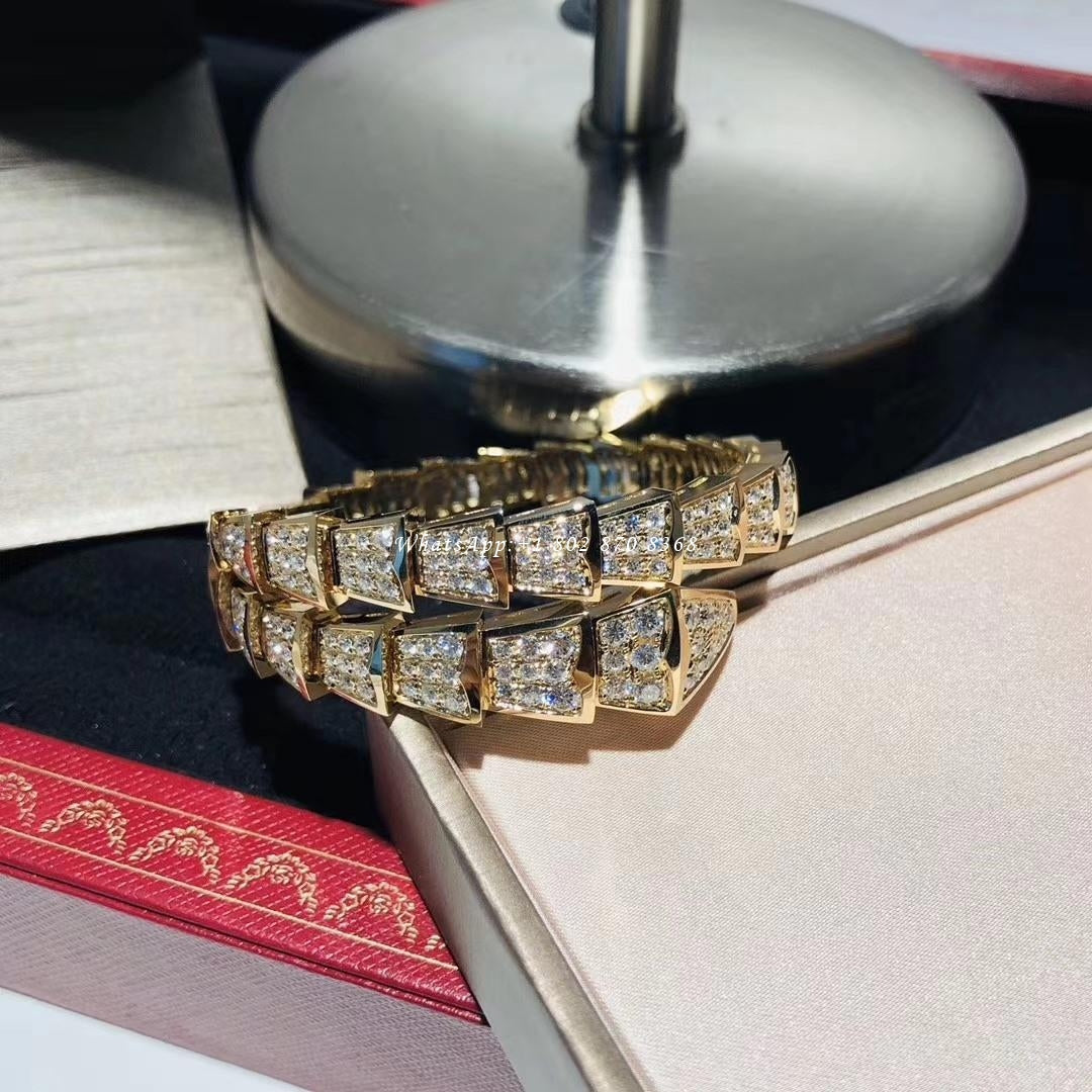 [Charm Aries Jewelry]SERPENTI BRACELET 8MM GOLD DIAMOND
