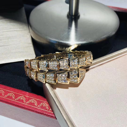 [Charm Aries Jewelry]SERPENTI BRACELET 8MM GOLD DIAMOND