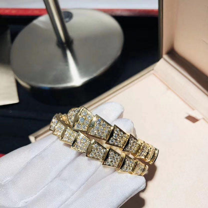 [Charm Aries Jewelry]SERPENTI BRACELET 8MM GOLD DIAMOND