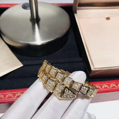 [Charm Aries Jewelry]SERPENTI BRACELET 8MM GOLD DIAMOND