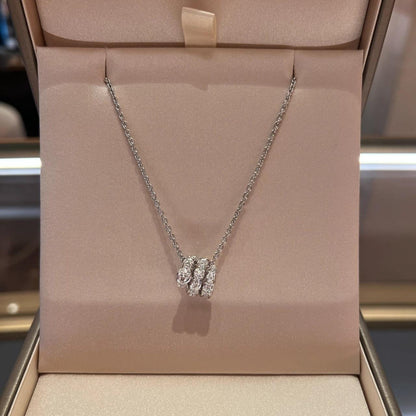 [Charm Aries Jewelry]SERPENTI  NECKLACE DOUBLE RING DIAMOND