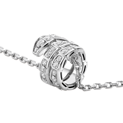 [Charm Aries Jewelry]SERPENTI  NECKLACE DOUBLE RING DIAMOND