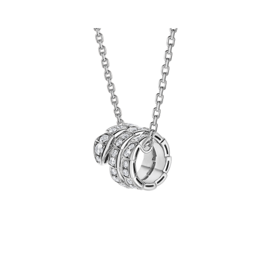 [Charm Aries Jewelry]SERPENTI  NECKLACE DOUBLE RING DIAMOND