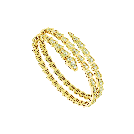 [Charm Aries Jewelry]SERPENTI BRACELET GOLD DIAMOND DOUBLE ROW