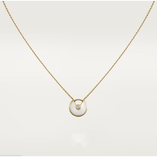 [Charm Aries Jewelry]AMULETTE ROSE GOLD MOP NECKLACE