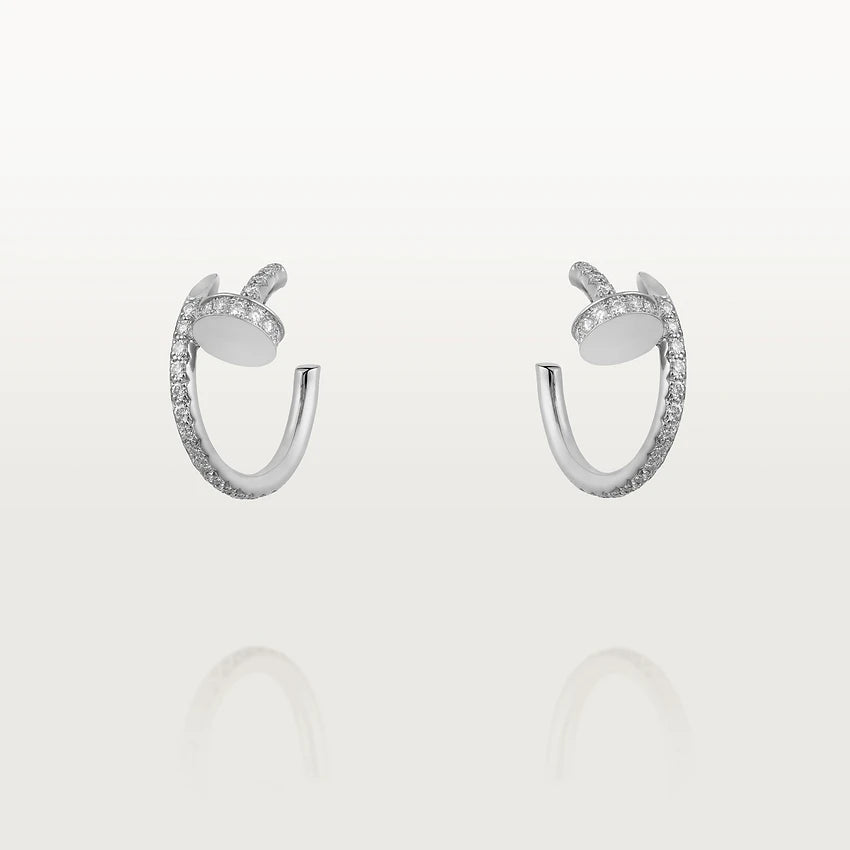 [Charm Aries Jewelry]JUSTE EARRINGS 12.75MM SILVER DIAMOND