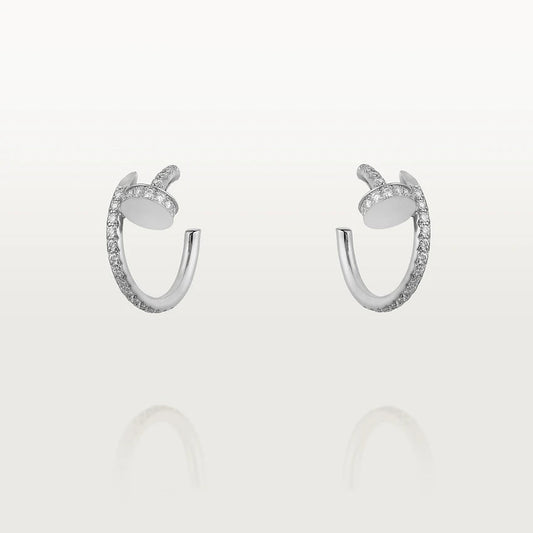 [Charm Aries Jewelry]JUSTE EARRINGS 12.75MM SILVER DIAMOND