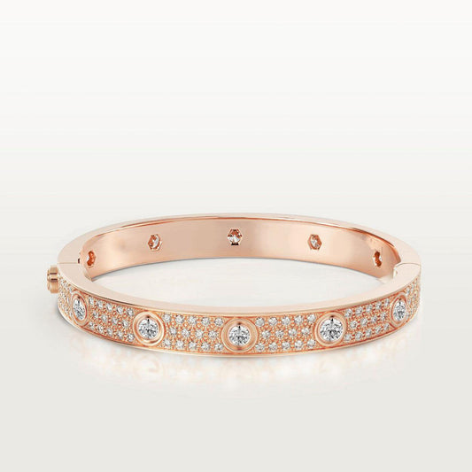 [Charm Aries Jewelry]LOVE BRACELET 6.1MM DIAMOND-PAVED 10 BIG DIAMONDS