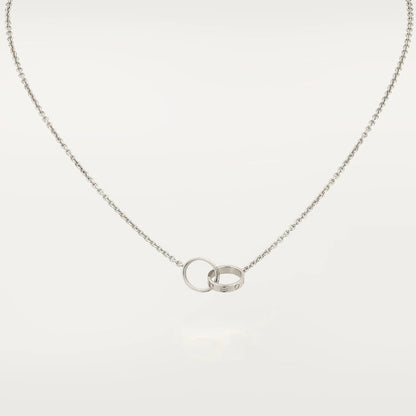 [Charm Aries Jewelry]LOVE NECKLACE PINK GOLD AND SILVER