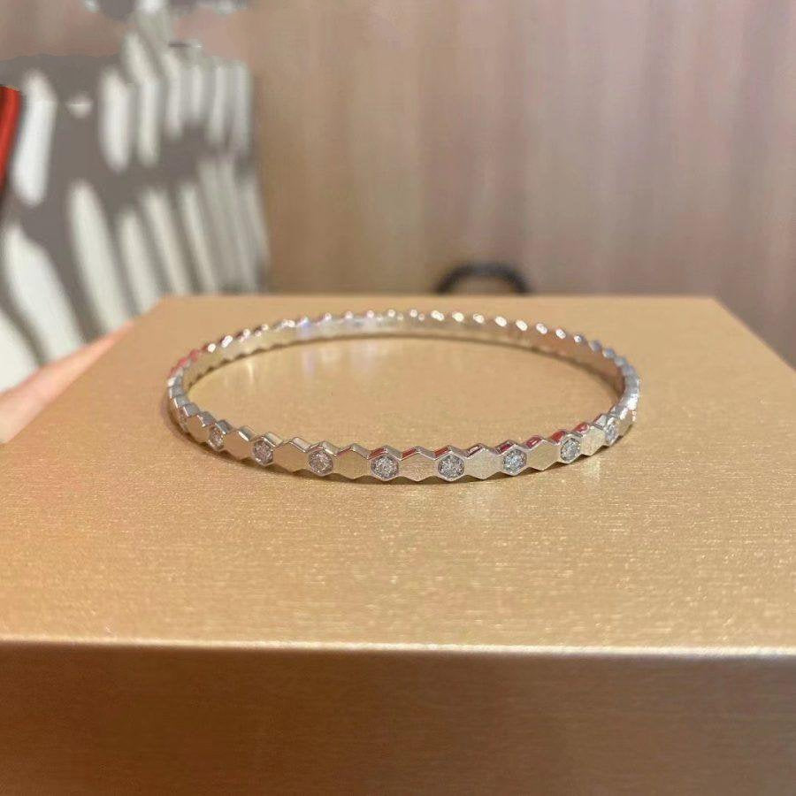 [Charm Aries Jewelry]BEE LOVE SILVER DIAMOND BRACELET