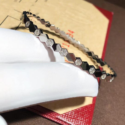 [Charm Aries Jewelry]BEE LOVE SILVER DIAMOND BRACELET