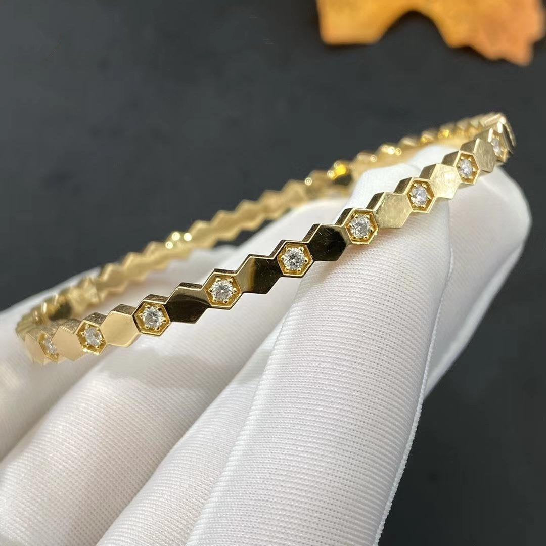 [Charm Aries Jewelry]BEE LOVE GOLD DIAMOND BRACELET
