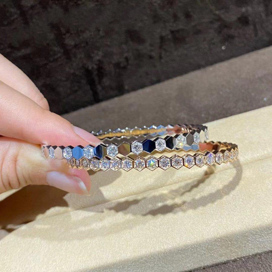 [Charm Aries Jewelry]BEE LOVE GOLD BRACELET FULL DIAMOND