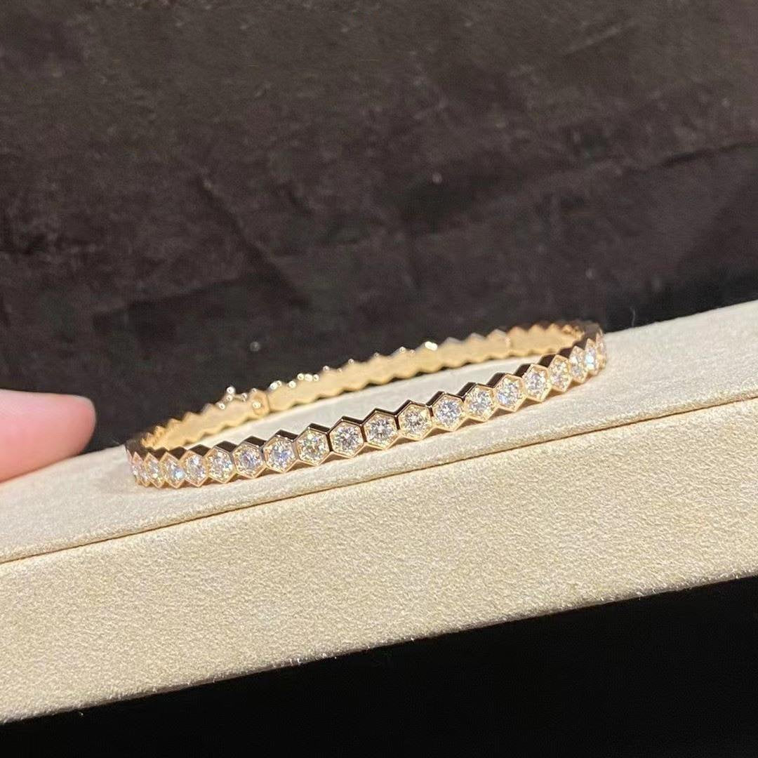 [Charm Aries Jewelry]BEE LOVE GOLD BRACELET FULL DIAMOND