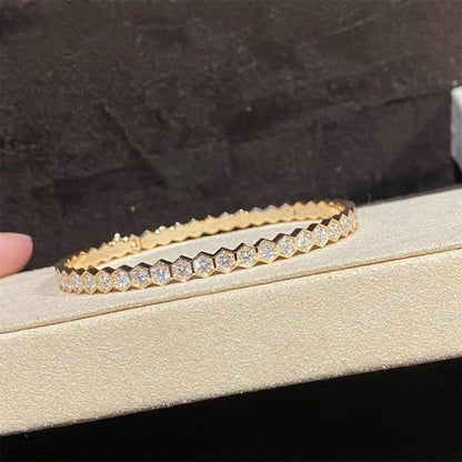 [Charm Aries Jewelry]BEE LOVE GOLD BRACELET FULL DIAMOND