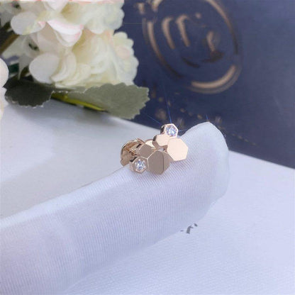 [Charm Aries Jewelry]BEE LOVE PINK GOLD DIAMOND EARRINGS
