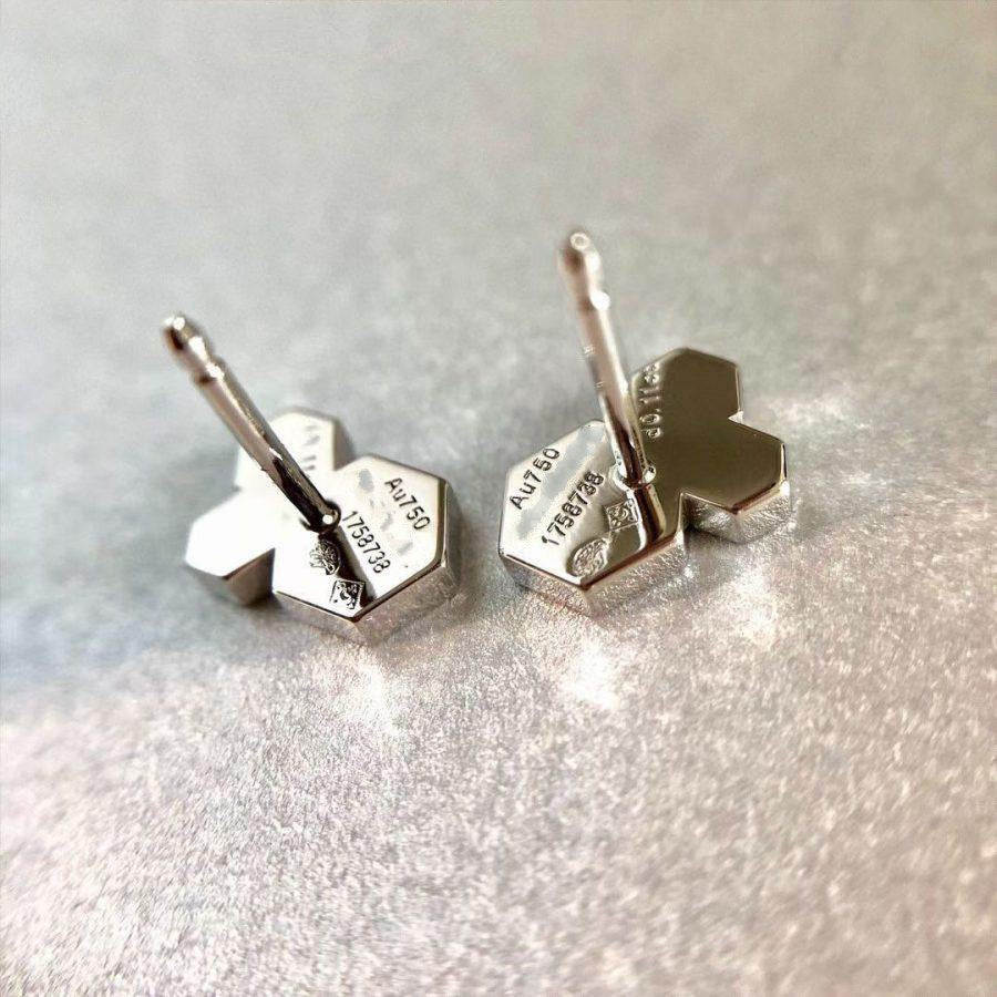 [Charm Aries Jewelry]BEE LOVE SILVER DIAMOND EARRINGS