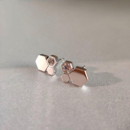 [Charm Aries Jewelry]BEE LOVE SILVER DIAMOND EARRINGS