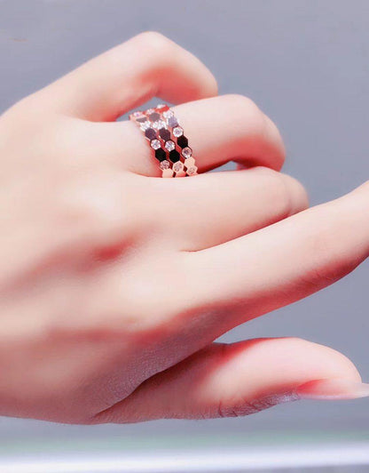 [Charm Aries Jewelry]BEE LOVE RING PINK GOLD DIAMOND
