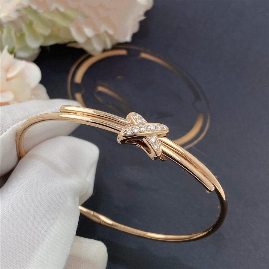 [Charm Aries Jewelry]JEUX DE BRACELET PINK GOLD DIAMONDS