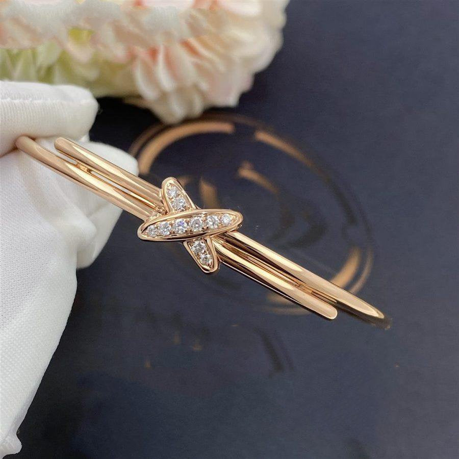 [Charm Aries Jewelry]JEUX DE BRACELET PINK GOLD DIAMONDS