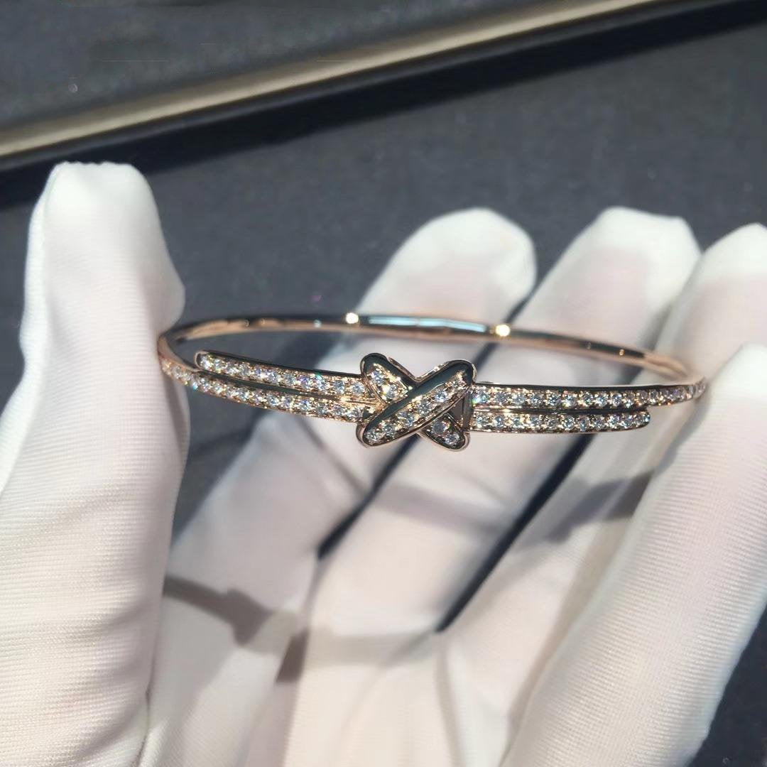 [Charm Aries Jewelry]JEUX DE BRACELET DIAMONDS PINK GOLD