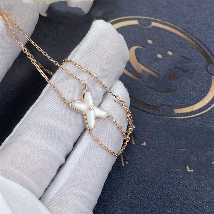 [Charm Aries Jewelry]JEUX BRACELET WHITE MOP PINK GOLD 1 DIAMOND