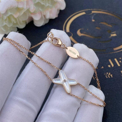 [Charm Aries Jewelry]JEUX BRACELET WHITE MOP PINK GOLD 1 DIAMOND
