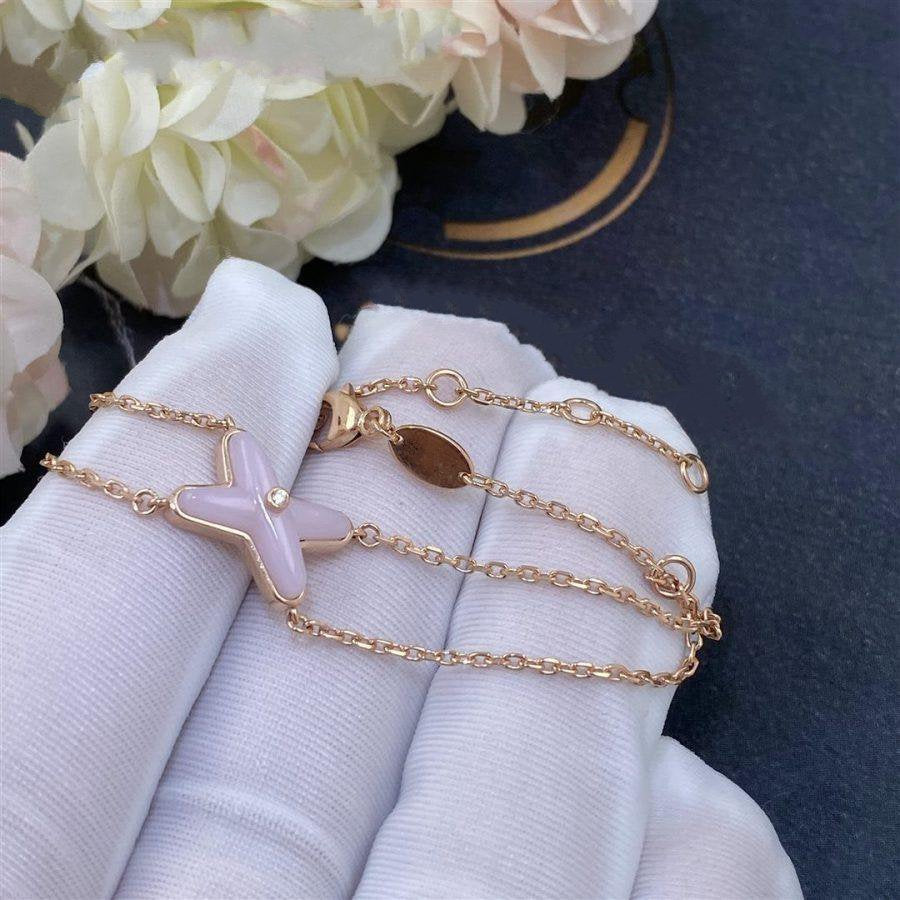 [Charm Aries Jewelry]JEUX BRACELET PINK MOP PINK GOLD 1 DIAMOND