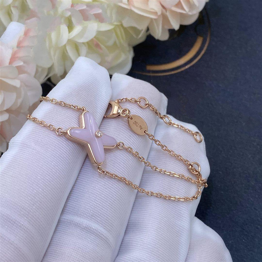 [Charm Aries Jewelry]JEUX BRACELET PINK MOP PINK GOLD 1 DIAMOND