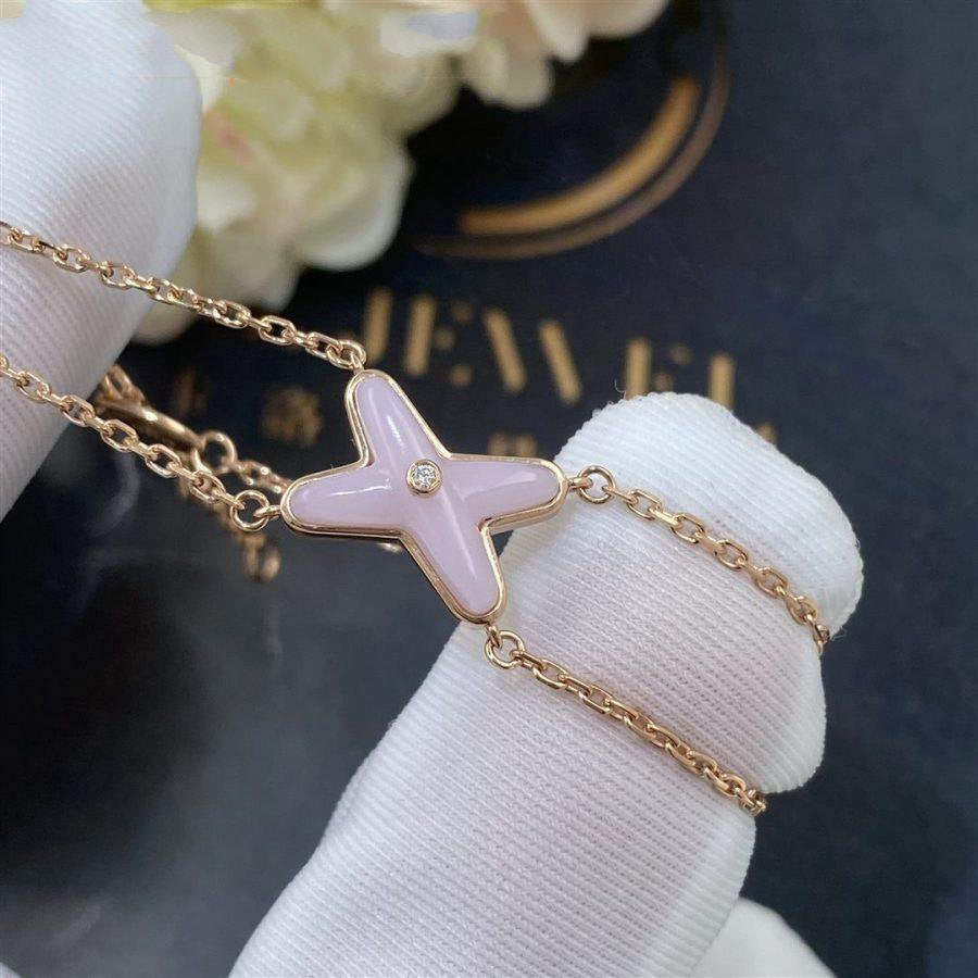 [Charm Aries Jewelry]JEUX BRACELET PINK MOP PINK GOLD 1 DIAMOND