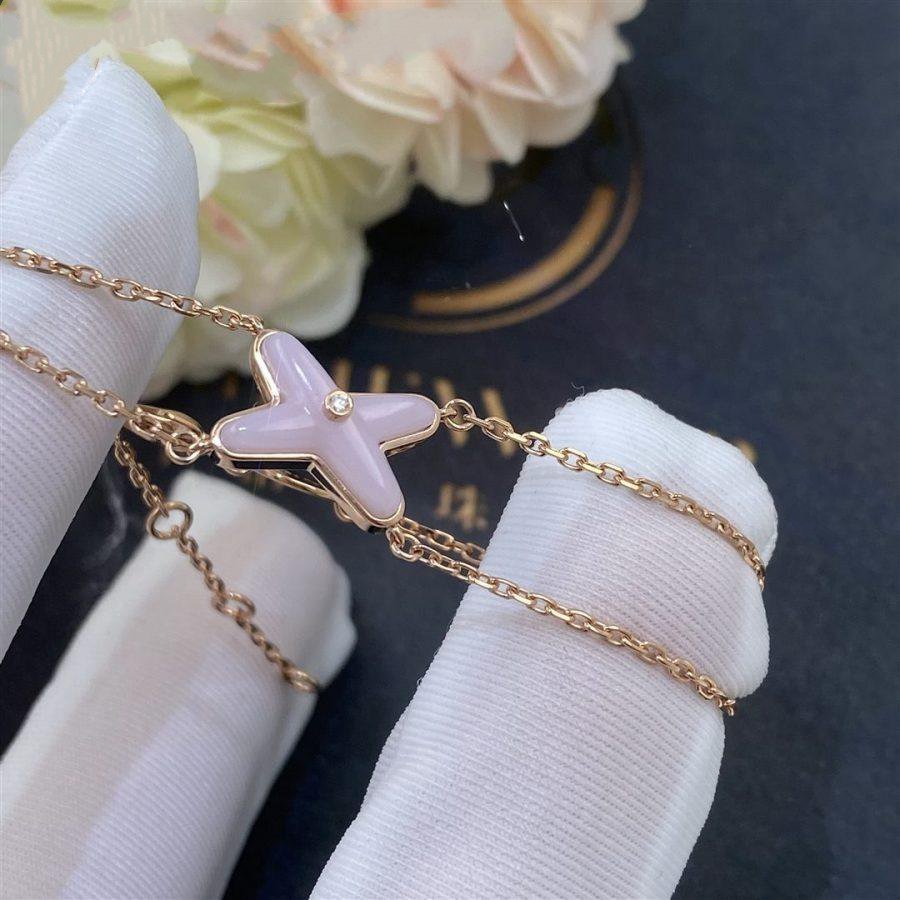 [Charm Aries Jewelry]JEUX BRACELET PINK MOP PINK GOLD 1 DIAMOND