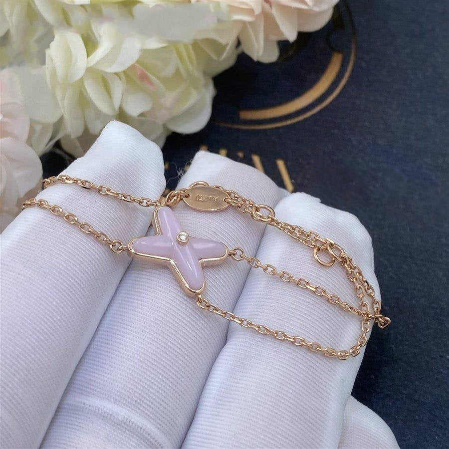 [Charm Aries Jewelry]JEUX BRACELET PINK MOP PINK GOLD 1 DIAMOND