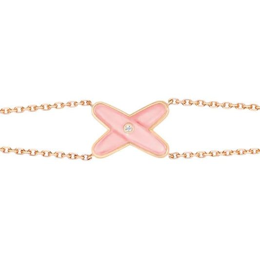 [Charm Aries Jewelry]JEUX BRACELET PINK MOP PINK GOLD 1 DIAMOND