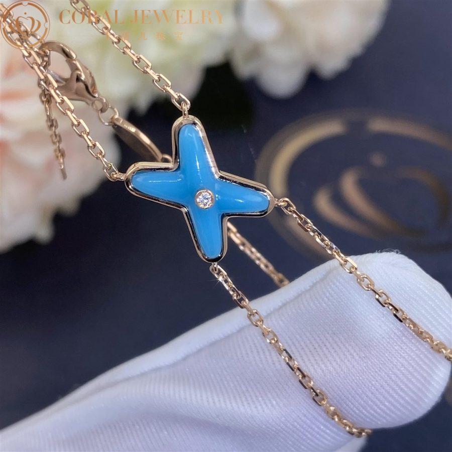 [Charm Aries Jewelry]JEUX BRACELET TURQUOISE PINK GOLD 1 DIAMOND