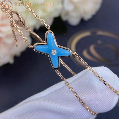 [Charm Aries Jewelry]JEUX BRACELET TURQUOISE PINK GOLD 1 DIAMOND