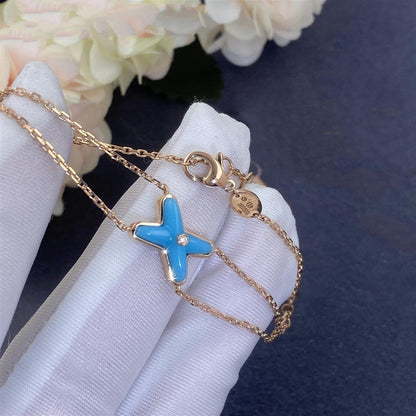 [Charm Aries Jewelry]JEUX BRACELET TURQUOISE PINK GOLD 1 DIAMOND