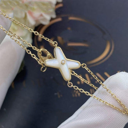 [Charm Aries Jewelry]JEUX BRACELET WHITE MOP GOLD 1 DIAMOND