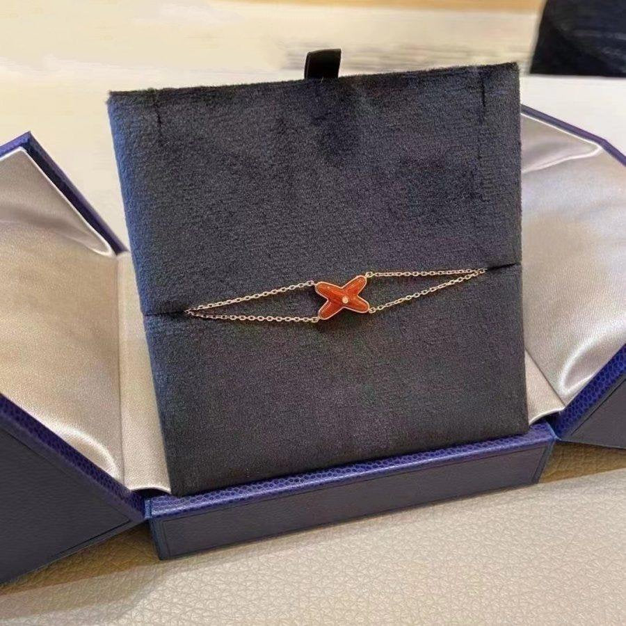 [Charm Aries Jewelry]JEUX BRACELET CARNELIAN PINK GOLD 1 DIAMOND