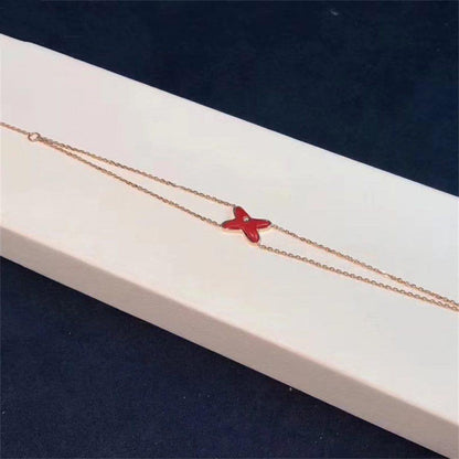 [Charm Aries Jewelry]JEUX BRACELET CARNELIAN PINK GOLD 1 DIAMOND