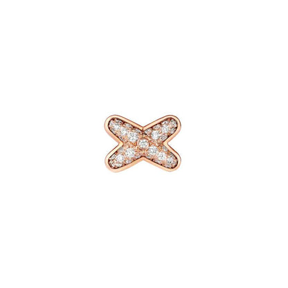 [Charm Aries Jewelry]JEUX DE PINK GOLD DIAMOND EARRINGS