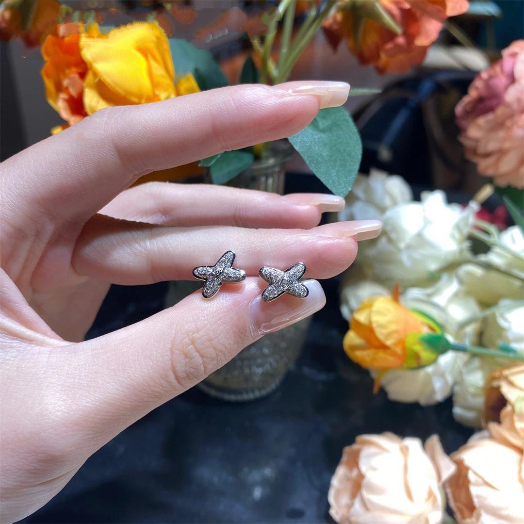 [Charm Aries Jewelry]JEUX DE SILVER DIAMOND EARRINGS