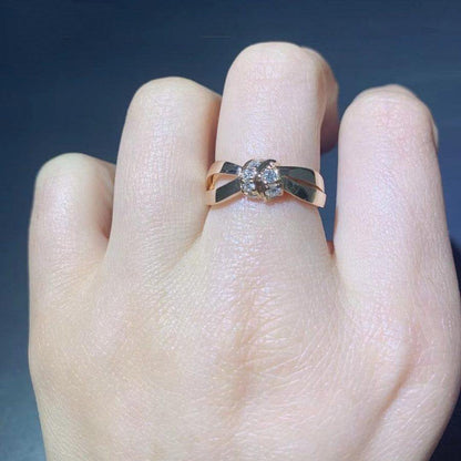 [Charm Aries Jewelry]LIENS RING PINK GOLD DIAMOND