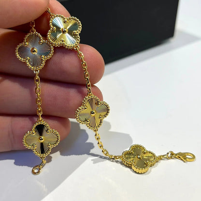 [Charm Aries Jewelry]CLOVER 5 FLOWERS LASER BRACELET