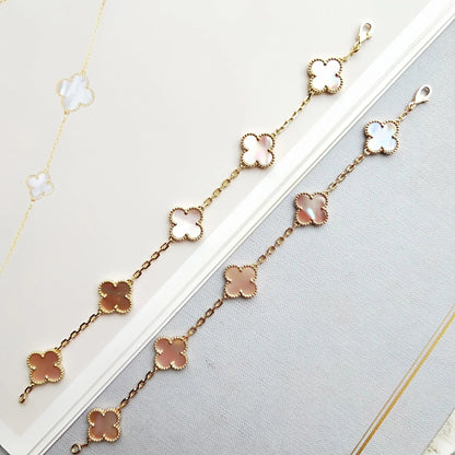 [Charm Aries Jewelry]CLOVER 5 PINK MOP BRACELET